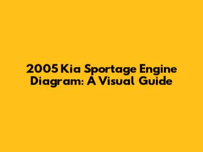2005 Kia Sportage Engine Diagram: A Visual Guide